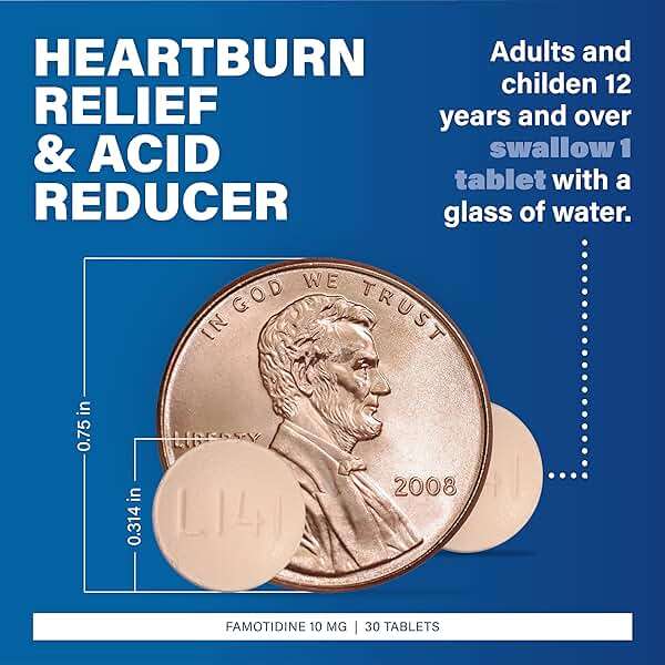 MAJOR Original Strength Heartburn Relief - Famotidine Tablets, 10 mg - Acid Reducer - 30 Tablets - Image 2