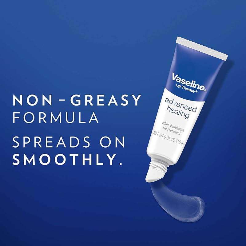 Vaseline Lip Therapy Advanced Healing 3-Pack – White Petroleum Moisturizing Lip Balm for Extremely Dry Lips, 0.35 Oz Ea - Image 5