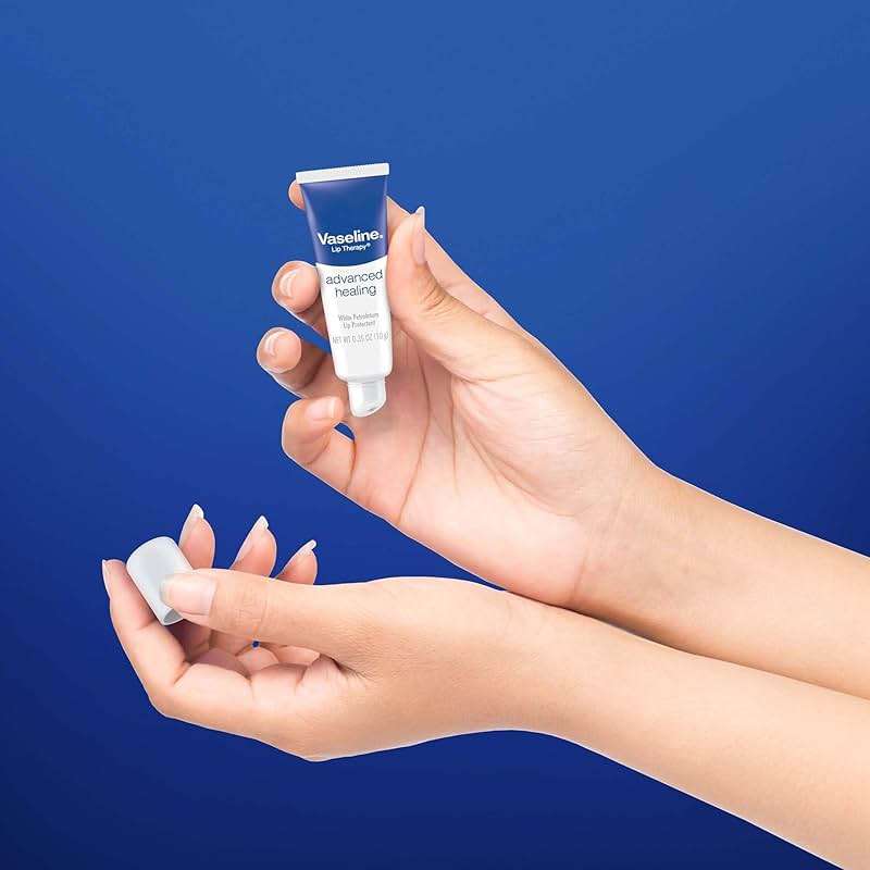 Vaseline Lip Therapy Advanced Healing 3-Pack – White Petroleum Moisturizing Lip Balm for Extremely Dry Lips, 0.35 Oz Ea - Image 6