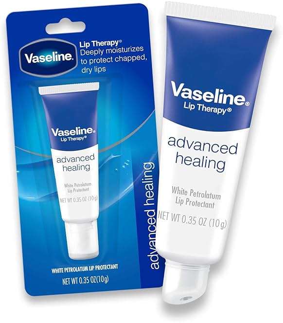 Vaseline Lip Therapy Advanced Healing 3-Pack – White Petroleum Moisturizing Lip Balm for Extremely Dry Lips, 0.35 Oz Ea - Image 7
