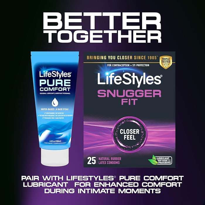 Lifestyles Snugger Fit Natural Rubber and Lubricated Latex Condoms Value Pack, 25 Count, 1 Pack, Triple Tested for Best Protection, Made with UltraGlide Silicone Lube - Image 7