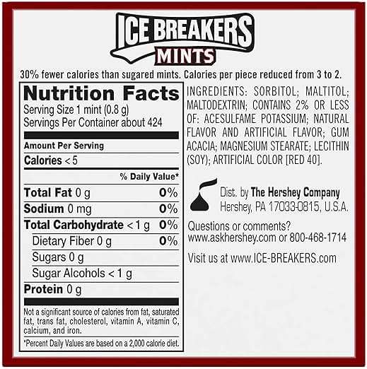 Ice Breakers Cinnamon Sugar Free Mints Tins, 1.5 oz (8 Count) - Image 2