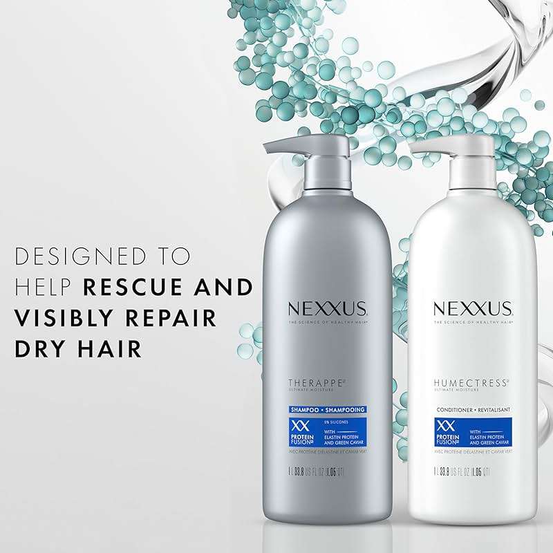 Nexxus Shampoo and Conditioner Therappe Humectress 2 Count for Dry Hair Silicone-Free, Moisturizing Caviar Complex and Elastin Protein for thicker and stronger hair 33.8 oz - Image 3