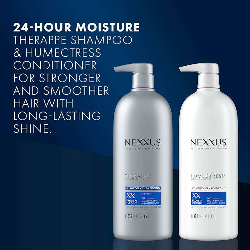 Nexxus Shampoo and Conditioner Therappe Humectress 2 Count for Dry Hair Silicone-Free, Moisturizing Caviar Complex and Elastin Protein for thicker and stronger hair 33.8 oz - Image 5