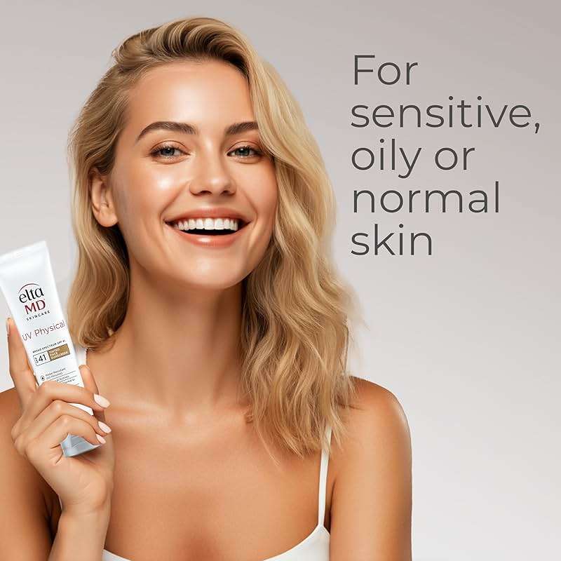 EltaMD UV Physical Tinted Sunscreen SPF for Face, 100% Mineral Active Sunscreen, Transparent Zinc Oxide Finish - Image 2