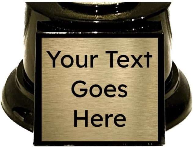 Achievement Gold Toned Award Trophy 10.625" with 4 Lines of Custom Text for Award Ceremonies, Party Favors, Theme Party, Birthday Party, Movie Night, Office Competition, or Classroom Prize - Image 2