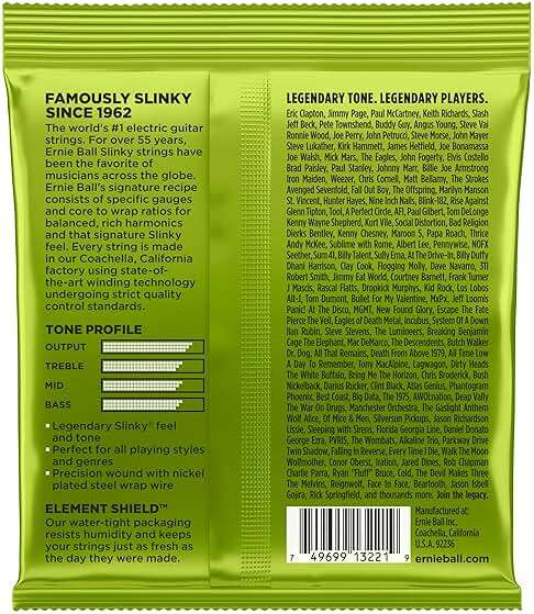 Ernie Ball Regular Slinky Nickel Wound Electric Guitar Strings 3-pack, 10-46 Gauge (P03221) - Image 2