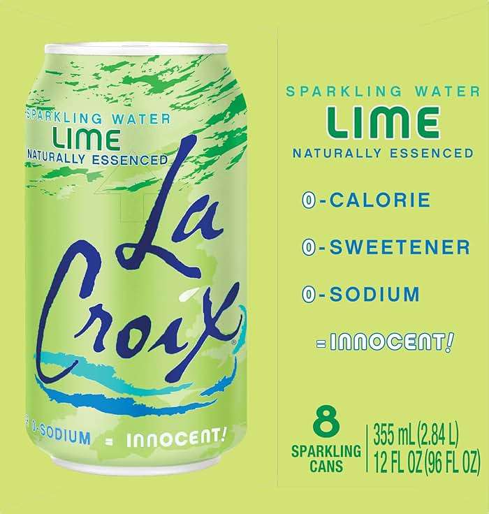 La Croix Sparkling Water, Lime, 12 Fl Oz (pack of 8) - Image 4