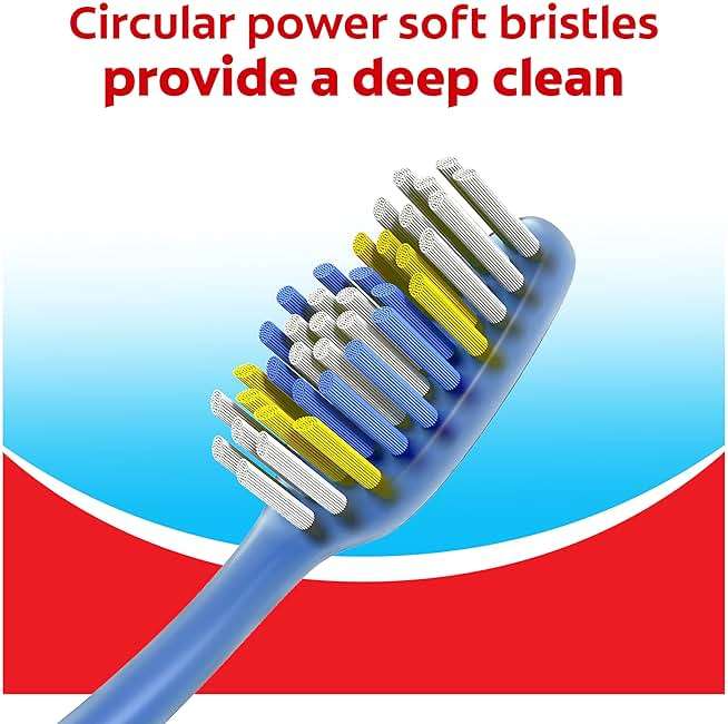 Colgate Extra Clean Toothbrush, Soft Toothbrush for Adults, 6 Count (Pack of 1) - Image 6