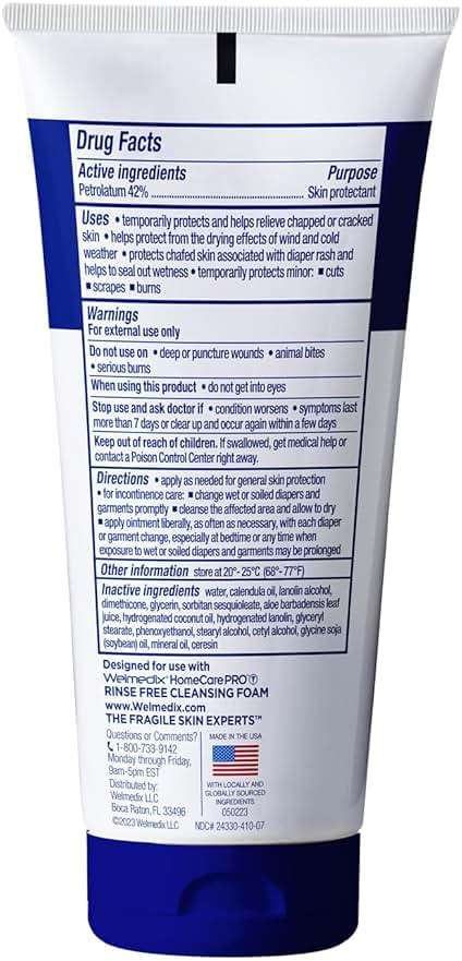 Welmedix Healing Ointment for Dry Skin - Skin Protection Barrier Cream & Moisturizer for Very Dry, Cracked Skin - Hospital Grade Intensive Healing Ointment - 5oz - Image 2