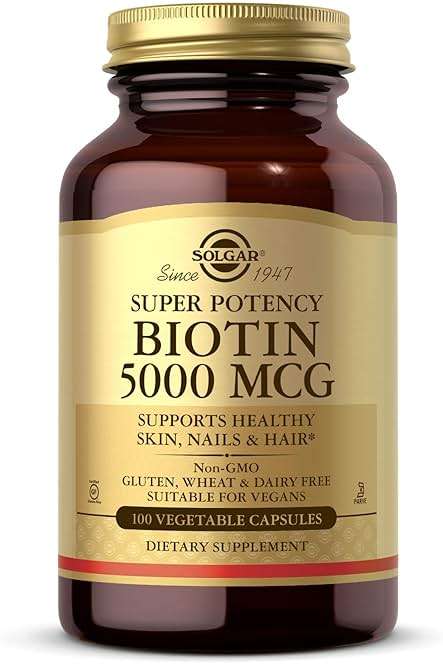 Solgar Biotin 5000 mcg - Promote Healthy Skin, Nails & Hair - Supports Energy Production, Protein, Carbohydrate & Fat Metabolism - Vitamin B - Non GMO, Vegan, Gluten Free - 100 Servings, Unflavored, Standard Packaging, 100 Count - Image 2