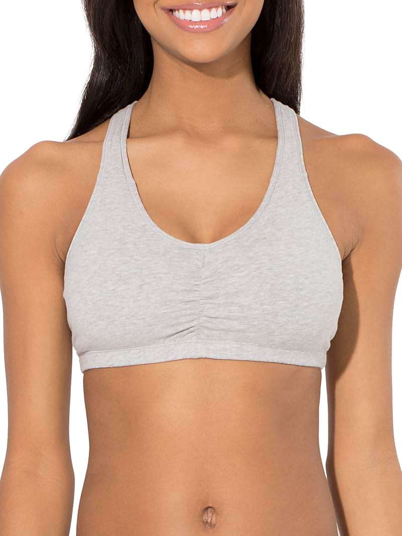 Fruit of the Loom Women's Adjustable Shirred Front Racerback Sports Bra Multi Packs! - Image 4