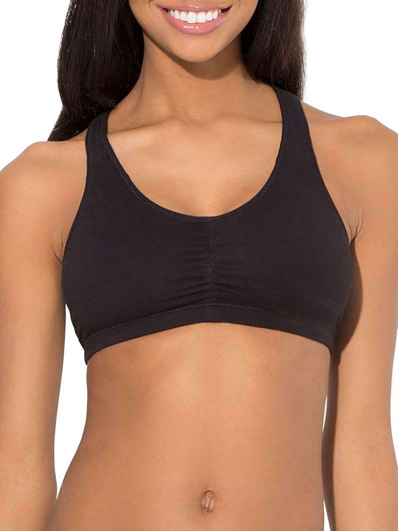 Fruit of the Loom Women's Adjustable Shirred Front Racerback Sports Bra Multi Packs! - Image 5