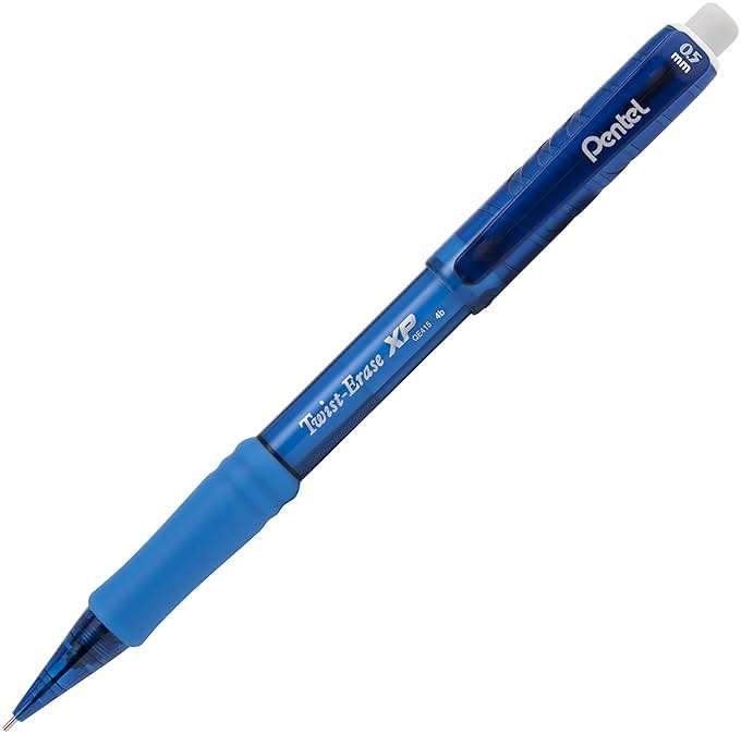 Pentel Twist-Erase Express Mechanical Pencil, (0.5mm), Assorted Barrel Colors (QE415LZBP4) - Image 2