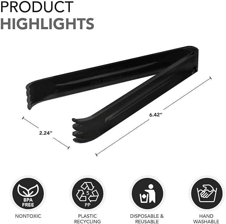 Party Essentials - TN65B-36/4 Plastic Serving Tong, 6-1/2" Length (Case of 144) - Image 3
