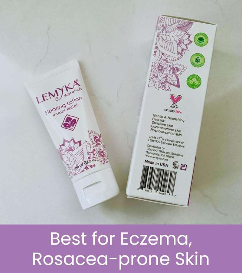 Rosacea cream -face redness relief facial rash lotion for eczema, psoriasis, hives, and dry skin, LEMYKA natural healing for babies and adults - Image 4