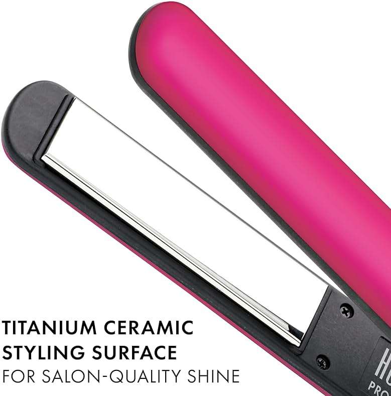 Hot Tools Pro Artist Titanium Digital Flat Iron | One Pass, Micro Shine Styles (1 in) - Image 2