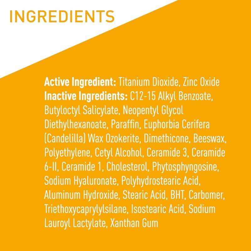 CeraVe Mineral Sunscreen Stick SPF 50, Broad Spectrum SPF + Hyaluronic Acid + Ceramides, Titanium Dioxide & Zinc Oxide, 100% Mineral Face Sunscreen Stick, Fragrance Free & Oil Free - Image 7