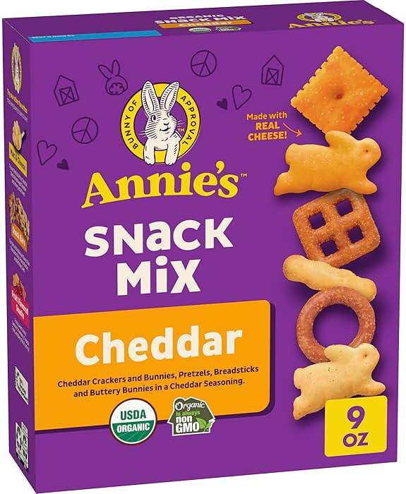Annie's Cheddar Snack Mix With Assorted Crackers and Pretzels, Made with Real Cheese, 9 oz - Image 1