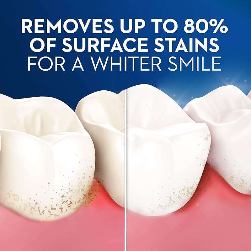 Oral-B 3D White Deep Stain Remover toothbrushes, 2 count toothbrush MEDIUM, Removes 90% of surface stains, whitens teeth, deep reach, removes plaque and stains tooth brush - Image 5