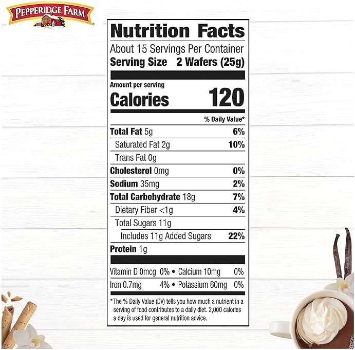 Pepperidge Farm Pirouette Cookies, French Vanilla Flavored Crème Filled Wafers, 13.5 Oz Tin - Image 2