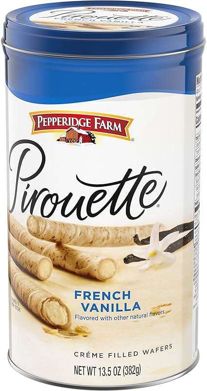 Pepperidge Farm Pirouette Cookies, French Vanilla Flavored Crème Filled Wafers, 13.5 Oz Tin - Image 9