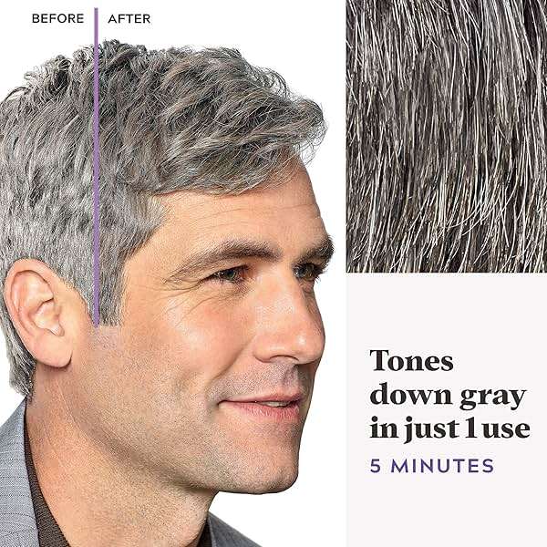 Just For Men Touch of Gray, Mens Hair Color Kit with Comb Applicator for Easy Application, Great for a Salt and Pepper Look - Medium Brown, T-35, Pack of 1 - Image 4