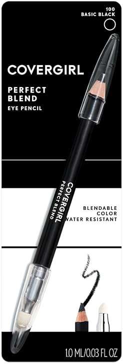 COVERGIRL Perfect Blend Eyeliner Pencil, Basic Black, Eyeliner Pencil with Blending Tip For Precise or Smudged Look, 1 Count - Image 3