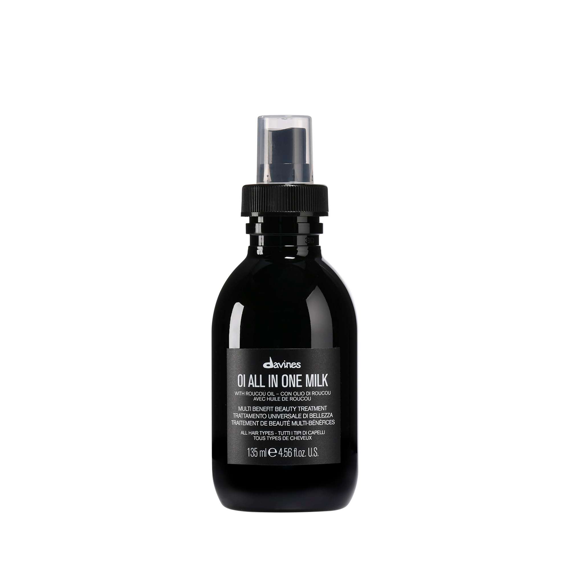 Davines OI All In One Milk, Hair Leave-in Conditioner Multi-Function Spray Treatment - Detangles, Controls Frizz & Heat Protectant - Weightless Antioxidant Roucou Oil Formula - Image 1
