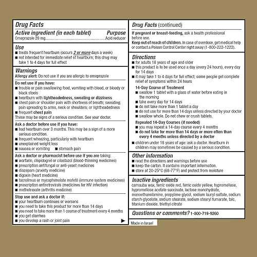 GoodSense Omeprazole Delayed Release Tablets 20 mg, Stomach Acid Reducer for Frequent Heartburn Treatment, 28 Count - Image 4