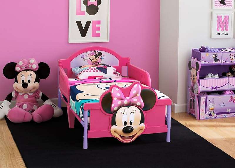 Delta Children 3D-Footboard Toddler Bed, Disney Minnie Mouse - Image 2