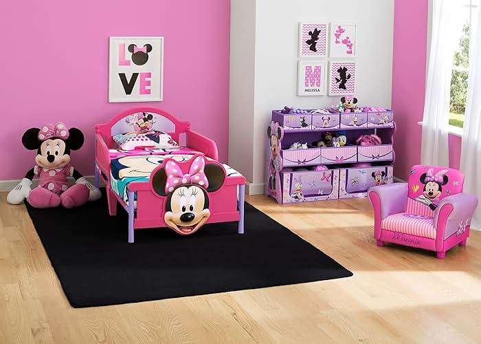 Delta Children 3D-Footboard Toddler Bed, Disney Minnie Mouse - Image 4