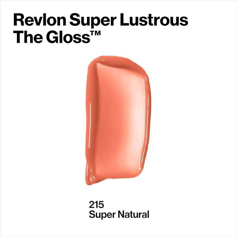 Revlon Super Lustrous Lip Gloss, Non-Sticky, Hydrating, High Shine Finish, 215 Super Natural, 0.13 oz - Image 2