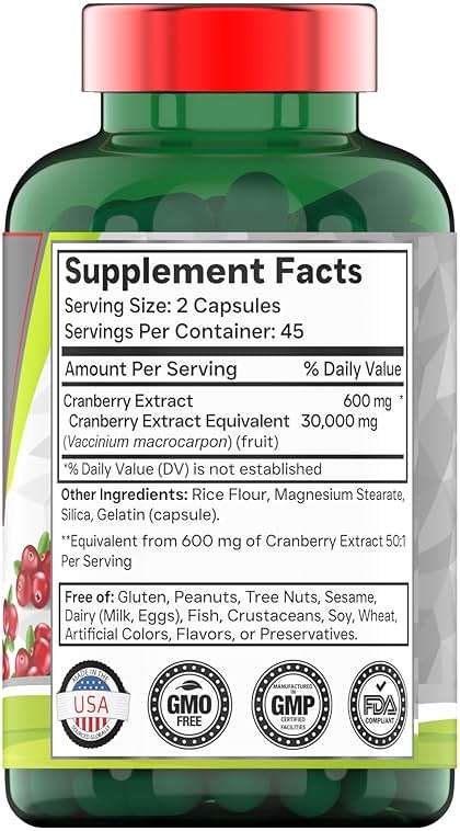 tnvitamins Cranberry Pills for Women & Men - 90 Capsules | Supports Urinary Tract Health* | Cranberry Concentrate Supplement | Bladder & Kidney Support* | Supports Women's Health* | Antioxidants - Image 2