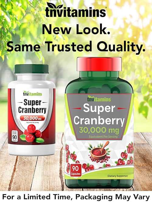 tnvitamins Cranberry Pills for Women & Men - 90 Capsules | Supports Urinary Tract Health* | Cranberry Concentrate Supplement | Bladder & Kidney Support* | Supports Women's Health* | Antioxidants - Image 3