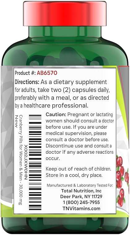 tnvitamins Cranberry Pills for Women & Men - 90 Capsules | Supports Urinary Tract Health* | Cranberry Concentrate Supplement | Bladder & Kidney Support* | Supports Women's Health* | Antioxidants - Image 8