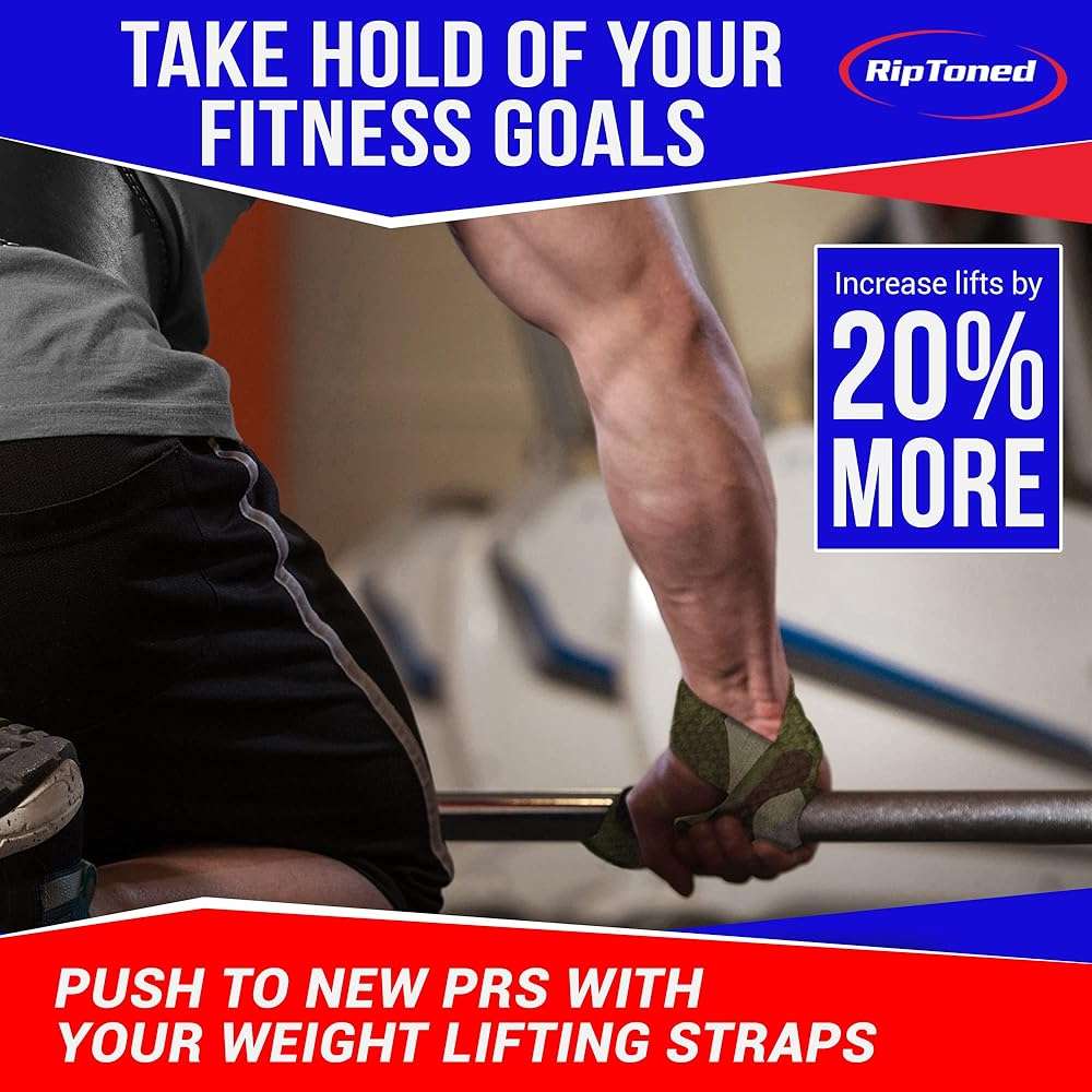 Rip Toned Performance Wrist Straps for Weightlifting – 23" Padded Lifting Straps for Men & Women – Cotton Gym Straps for Deadlifts, Strength Training, Bodybuilding & Powerlifting - Image 3