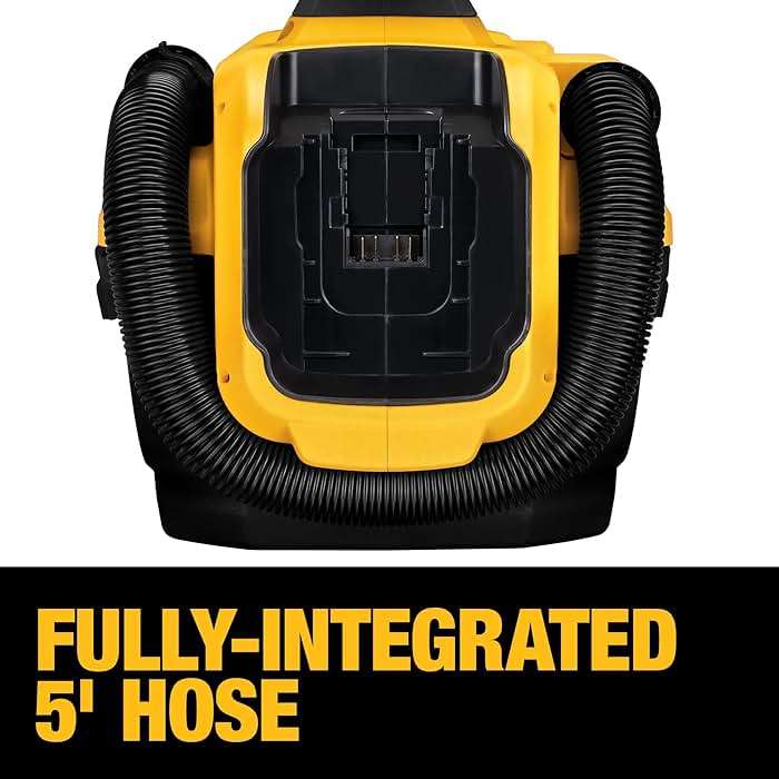 DEWALT 20V MAX Cordless Shop Vac, Wet Dry Vacuum Cleaner, Portable 2 Gallon Wet Dry Vac, Strong Suction Shop Vacuum with Hepa Filter, Tool Only (DCV580H) - Image 6