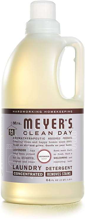 MRS. MEYER'S CLEAN DAY Liquid Laundry Detergent, Biodegradable Formula Infused with Essential Oils, Lavender, 64 oz (64 Loads) - Image 1