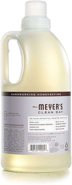 MRS. MEYER'S CLEAN DAY Liquid Laundry Detergent, Biodegradable Formula Infused with Essential Oils, Lavender, 64 oz (64 Loads) - Image 2