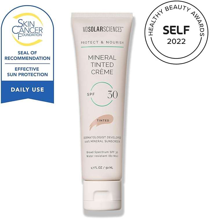 MDSolarSciences Mineral Tinted Crème Sunscreen SPF 30 | Water-Resistant Broad Spectrum UV Protection | Blendable Zinc Oxide Formula | Natural Matte Finish | 1.7 Fl Oz - Image 2