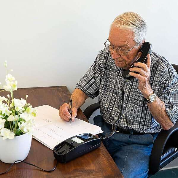 iSoHo Big Button Corded Phone for Seniors – Easy-to-Use Landline with Lighted Keypad, Ergonomic Handset & No Power Needed – Retro Home Phone for Elderly, Visually Impaired & Hard of Hearing, Black - Image 8