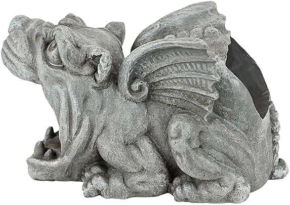 Design Toscano Roland the Gothic Gargoyle Gutter Guardian Rain Downspout Extension Outdoor Statue, 10 Inch Long, Cast Stone Resin, Grey Stone Finish - Image 6