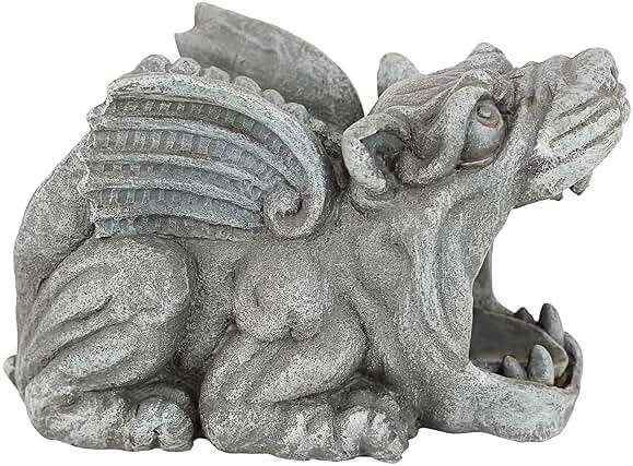 Design Toscano Roland the Gothic Gargoyle Gutter Guardian Rain Downspout Extension Outdoor Statue, 10 Inch Long, Cast Stone Resin, Grey Stone Finish - Image 8