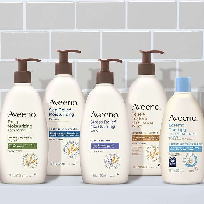 Aveeno Eczema Therapy Daily Moisturizing Body Cream for Sensitive Skin, Soothing Eczema Cream for Dry & Itchy Skin Relief, Colloidal Oatmeal & Ceramide, Steroid- & Fragrance-Free, 12 Oz - Image 7