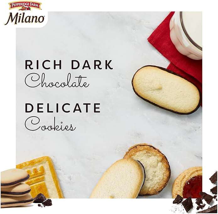 Pepperidge Farm Milano Cookies, Dark Chocolate, 20 Packs, 2 Cookies per Pack - Image 4