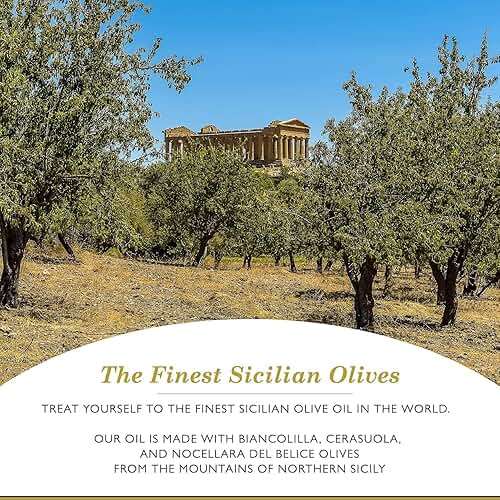 Frantoia Extra Virgin Olive Oil, 33.8 fl oz (1 Liter) – Award-Winning Sicilian EVOO Made from Biancolilla, Nocellara del Belice & Cerasuola Olives – Cold-Pressed within 24 Hours for Fresh, Fruity Flavor [Pack of 2] - Image 9