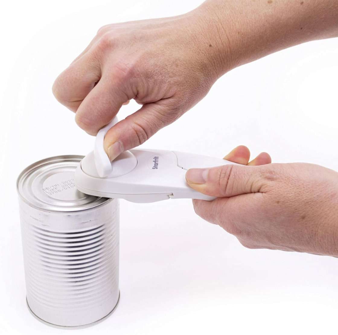 Starfrit Little Beaver Can Opener, Safe, Holds Lid and Leaves No Sharp Edges on Lid, Comfort Grip, 3-Year Warranty, White - Image 6