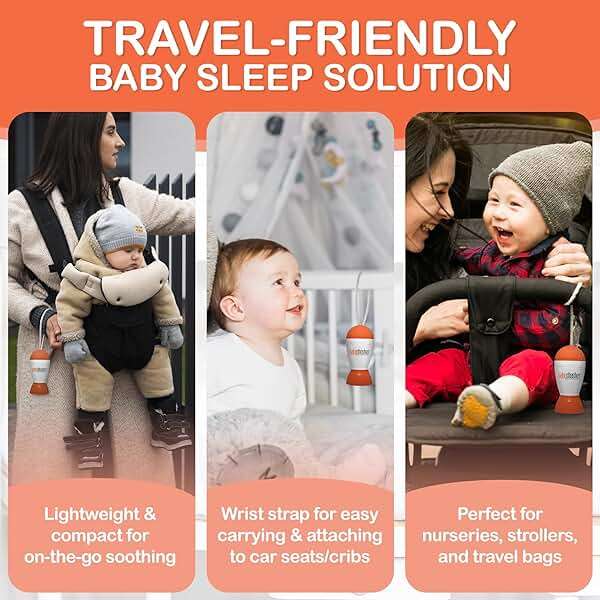 Baby Shusher Portable Sound Machine - Mom-Like 'Shh!' Sound for Baby, Sleeping Soother, Newborn Essentials for Crib, Battery Operated Hush, Travel Friendly, Shower & Registry Gift - 1 Count - Image 5