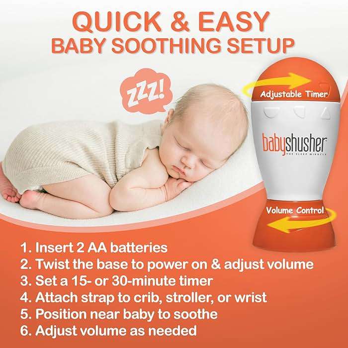 Baby Shusher Portable Sound Machine - Mom-Like 'Shh!' Sound for Baby, Sleeping Soother, Newborn Essentials for Crib, Battery Operated Hush, Travel Friendly, Shower & Registry Gift - 1 Count - Image 6